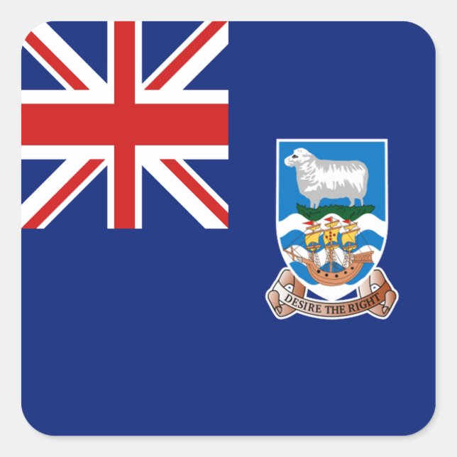 Autocollant du drapeau des îles Falkland (Devant)