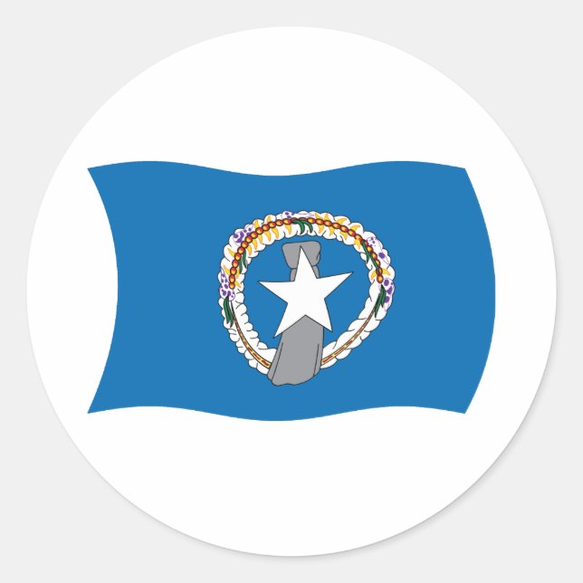Autocollant du drapeau des Îles Mariannes du Nord (Devant)