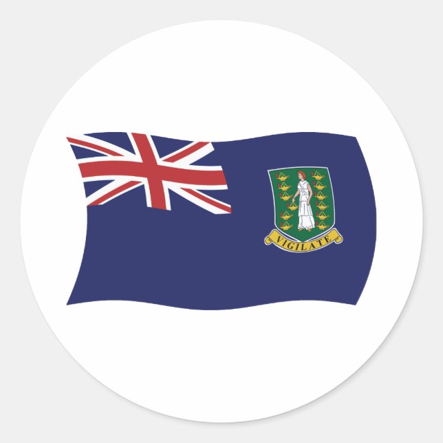 Autocollant du drapeau des îles Vierges britanniqu (Devant)