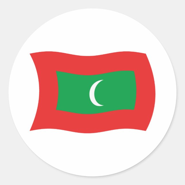 Autocollant du drapeau des Maldives (Devant)