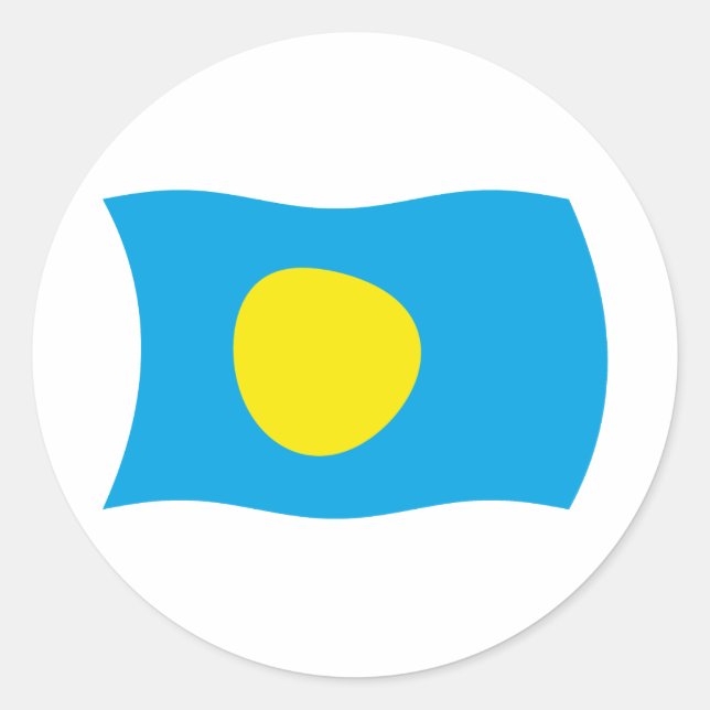 Autocollant du drapeau des Palaos (Devant)