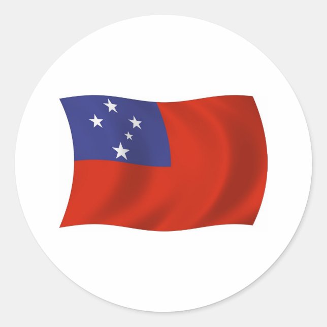 Autocollant du drapeau des Samoa (Devant)