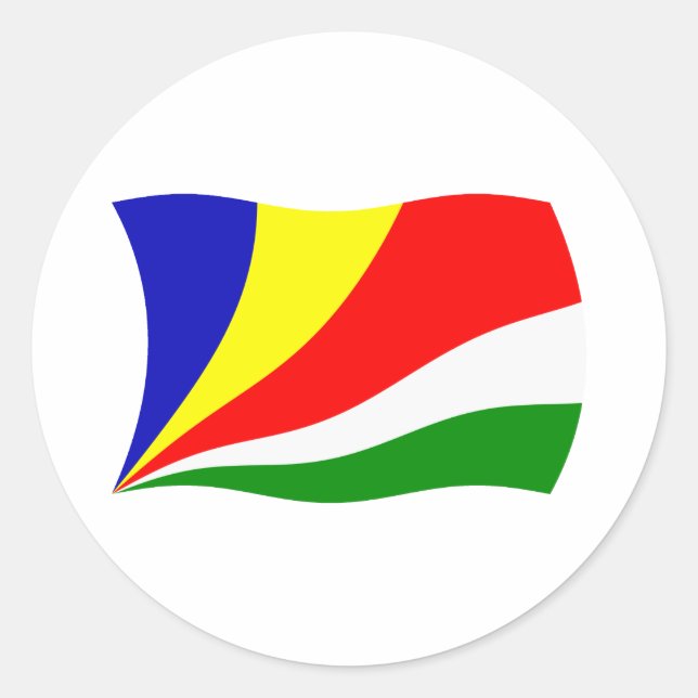 Autocollant du drapeau des Seychelles (Devant)