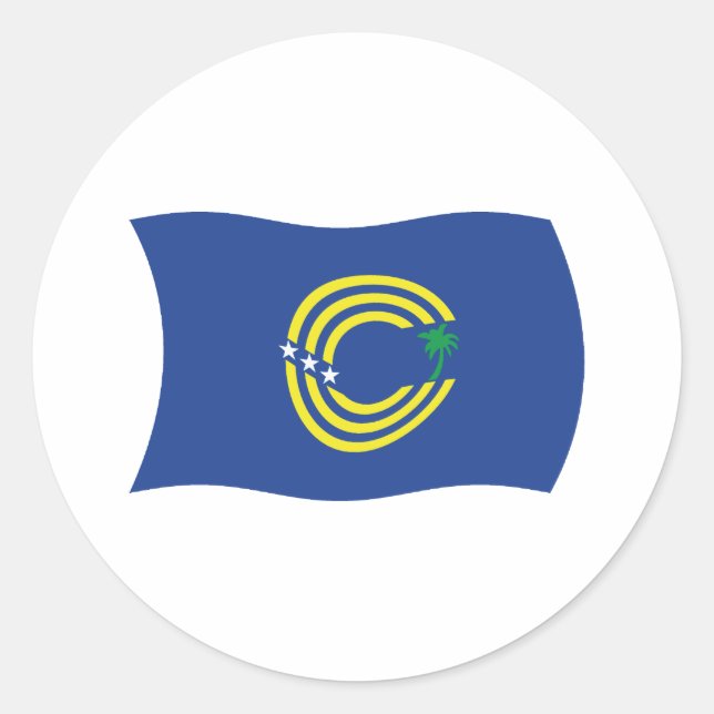 Autocollant du drapeau des Tokelau (Devant)