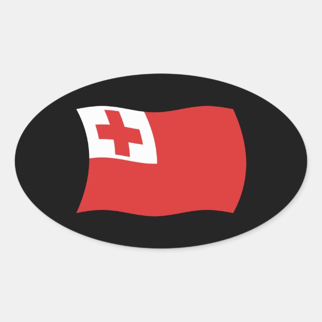 Autocollant du drapeau des Tonga (Devant)