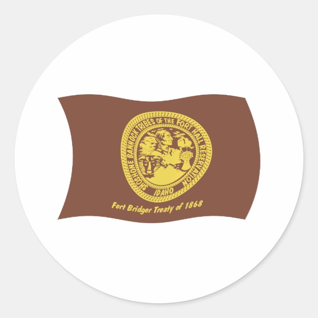 Autocollant du drapeau des tribus Shoshone Bannock (Devant)