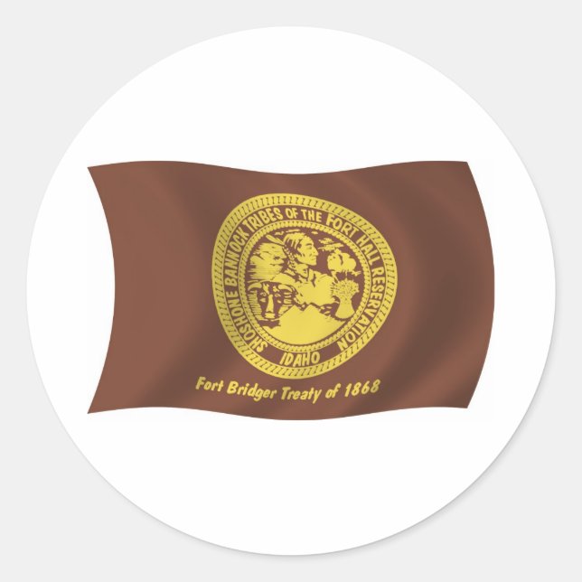 Autocollant du drapeau des tribus Shoshone Bannock (Devant)