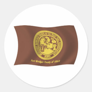 Autocollant du drapeau des tribus Shoshone Bannock