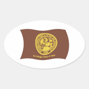 Autocollant du drapeau des tribus Shoshone Bannock
