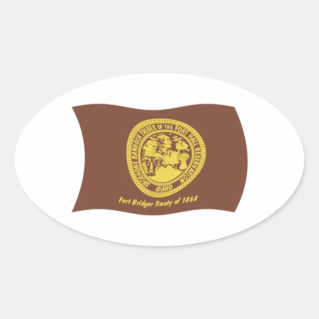 Autocollant du drapeau des tribus Shoshone Bannock (Devant)