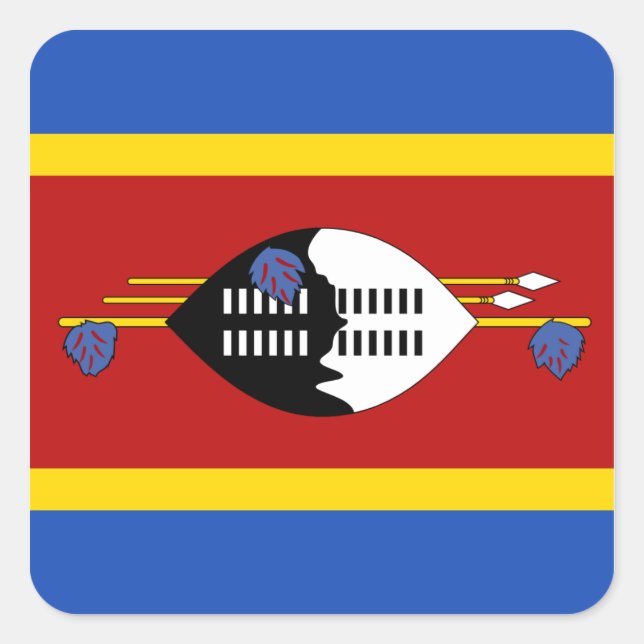 Autocollant du drapeau d'Eswatini (Devant)