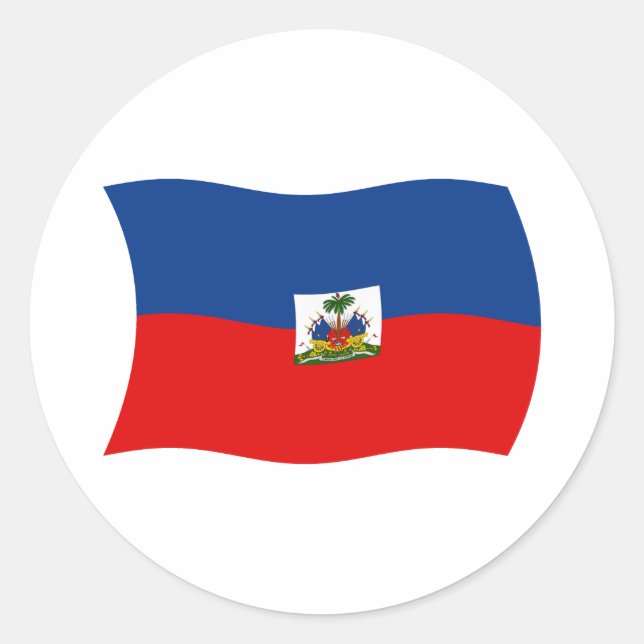 Autocollant du drapeau d'Haïti (Devant)