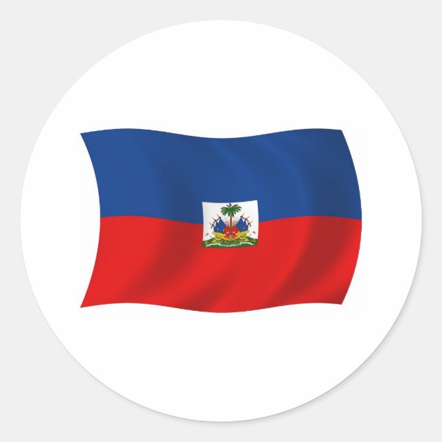 Autocollant du drapeau d'Haïti (Devant)