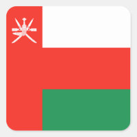 Autocollant du drapeau d'Oman