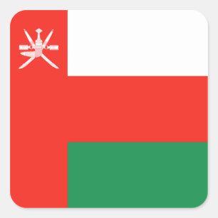 Autocollant du drapeau d'Oman