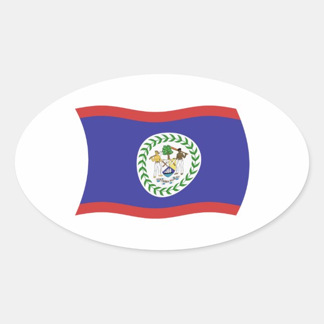 Autocollant du drapeau du Belize (Devant)