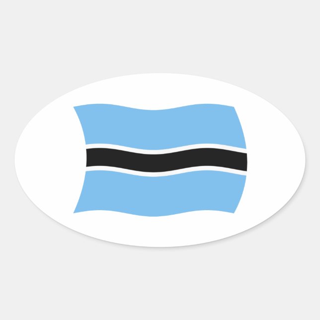 Autocollant du drapeau du Botswana (Devant)