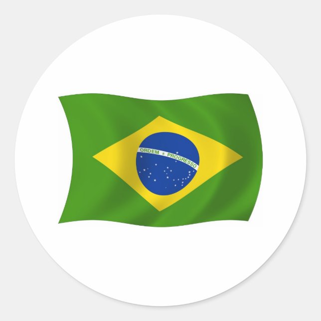 Autocollant du drapeau du Brésil (Devant)