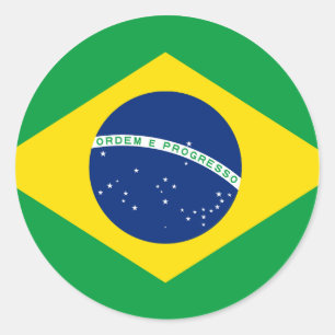 Autocollant du drapeau du Brésil – Fierté brésilie