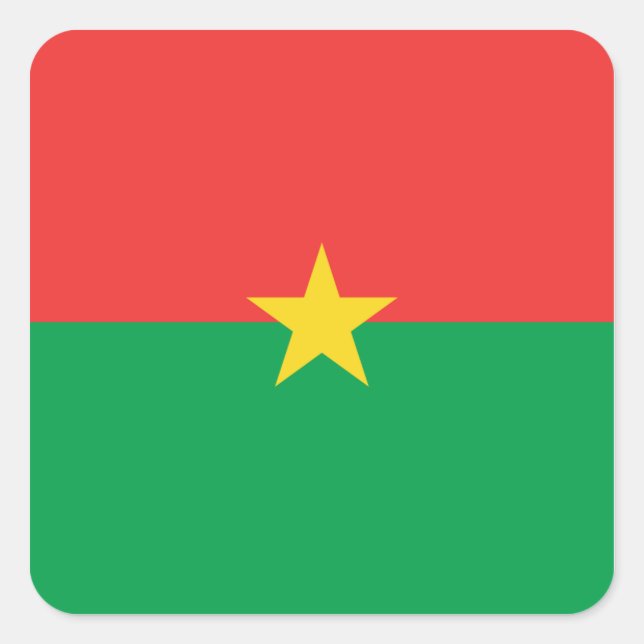 Autocollant du drapeau du Burkina Faso (Devant)