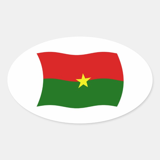 Autocollant du drapeau du Burkina Faso (Devant)