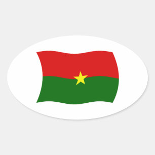 Autocollant du drapeau du Burkina Faso
