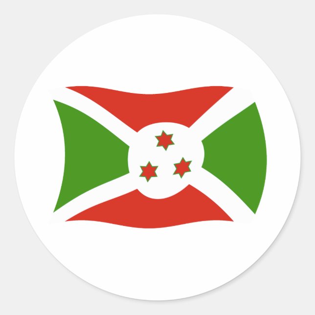 Autocollant du drapeau du Burundi (Devant)