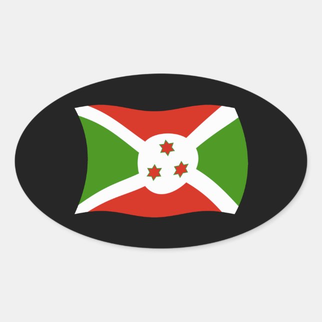 Autocollant du drapeau du Burundi (Devant)