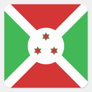 Autocollant du drapeau du Burundi