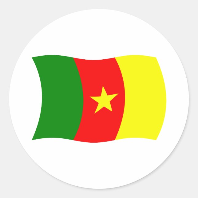 Autocollant du drapeau du Cameroun (Devant)