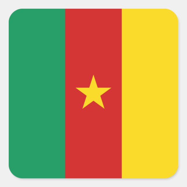 Autocollant du drapeau du Cameroun (Devant)