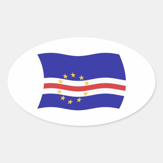 Autocollant du drapeau du Cap-Vert (Devant)