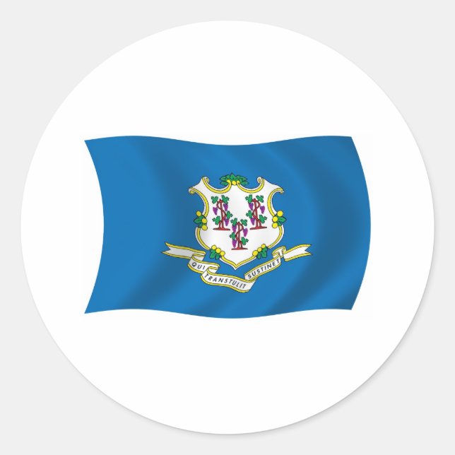 Autocollant du drapeau du Connecticut (Devant)