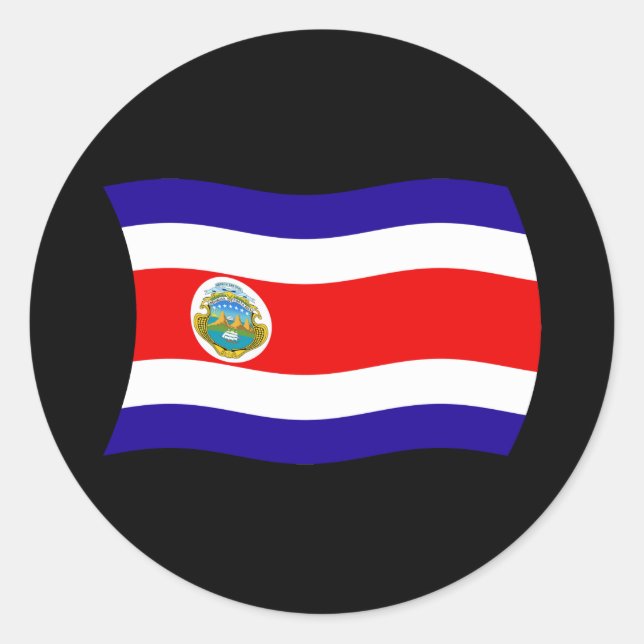 Autocollant du drapeau du Costa Rica (Devant)