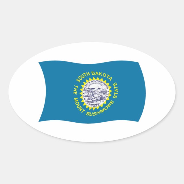 Autocollant du drapeau du Dakota du Sud (Devant)