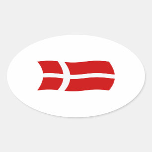 Autocollant du drapeau du Danemark
