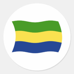 Autocollant du drapeau du Gabon