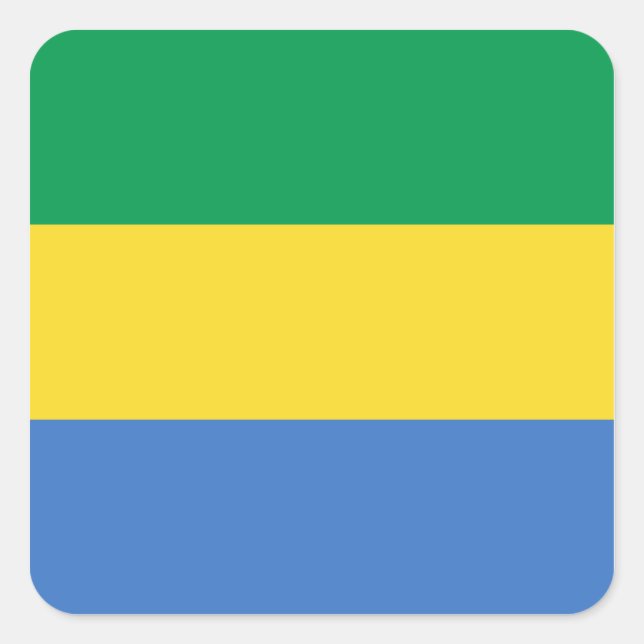 Autocollant du drapeau du Gabon (Devant)