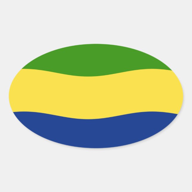 Autocollant du drapeau du Gabon (Devant)