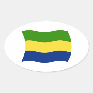 Autocollant du drapeau du Gabon