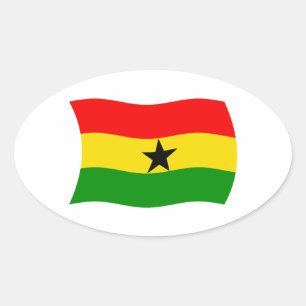 Autocollant du drapeau du Ghana
