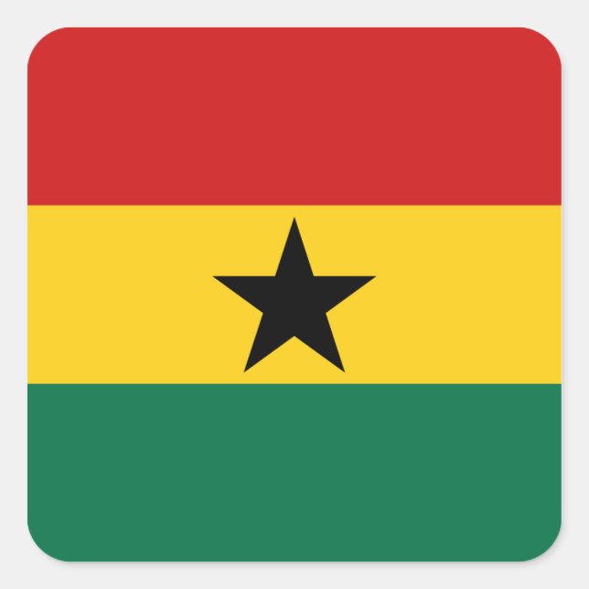 Autocollant du drapeau du Ghana (Devant)