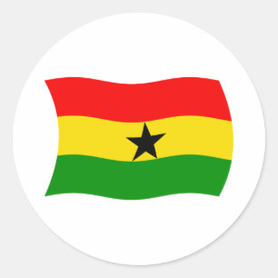 Autocollant du drapeau du Ghana