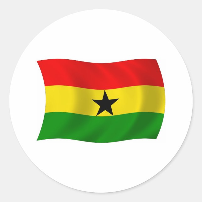 Autocollant du drapeau du Ghana (Devant)