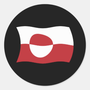 Autocollant du drapeau du Groenland