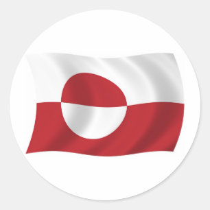 Autocollant du drapeau du Groenland