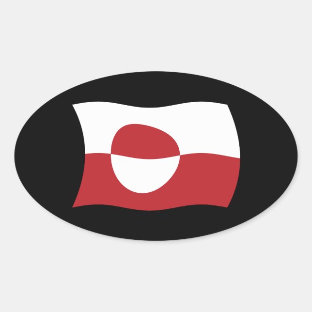 Autocollant du drapeau du Groenland (Devant)