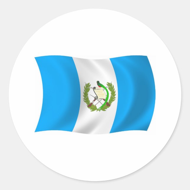 Autocollant du drapeau du Guatemala (Devant)