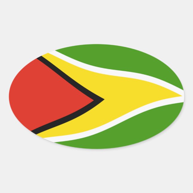 Autocollant du drapeau du Guyana (Devant)