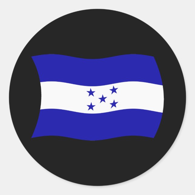 Autocollant du drapeau du Honduras (Devant)
